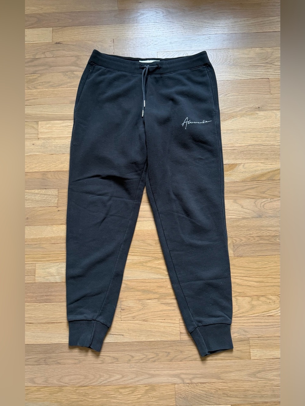 Abercrombie & Fitch Black Joggers Soft A&F Fleece Men Size M